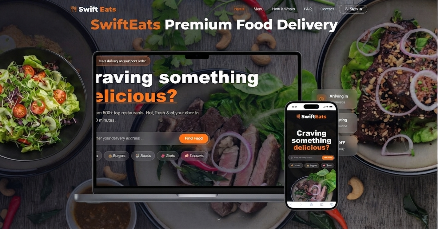 SwiftEats — Food Delivery Landing Page